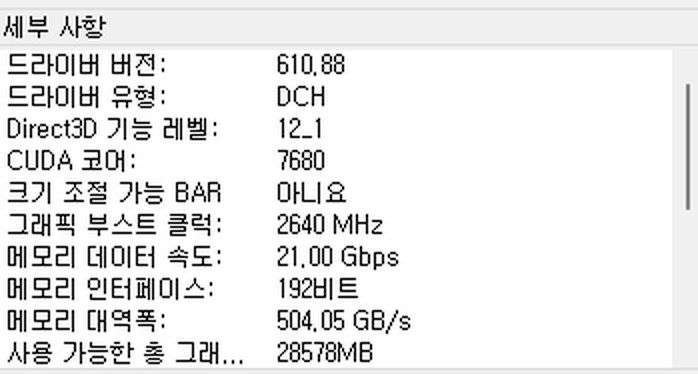 NVIDIA 크기 조정 가능 BAR 아니요 상태